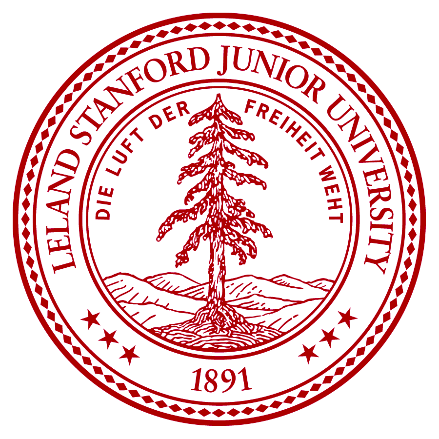 A logo of Stanford University